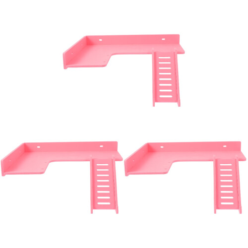 3 Pcs Ladder Platform Climbing Wood Plastic Pet 2