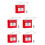 5Pièces Bouton Sortie Urgence Rouge Pour Maison 9