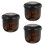 3Pcs Ceramic Stew Pots Brown Kitchen Bowls Steaming Cups with Lid 9