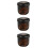 3Pcs Ceramic Stew Pots Brown Kitchen Bowls Steaming Cups with Lid 11
