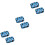 6Pcs Blue Lens Container with Mirror Creative Lens Case for Women 6