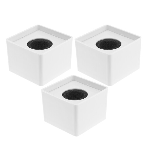 6Pièces Drapeaux Microphone Carrés Blancs Plaques Logo Pour Interviews 2
