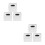 6Pièces Drapeaux Microphone Carrés Blancs Plaques Logo Pour Interviews 5