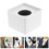 6Pièces Drapeaux Microphone Carrés Blancs Plaques Logo Pour Interviews 10