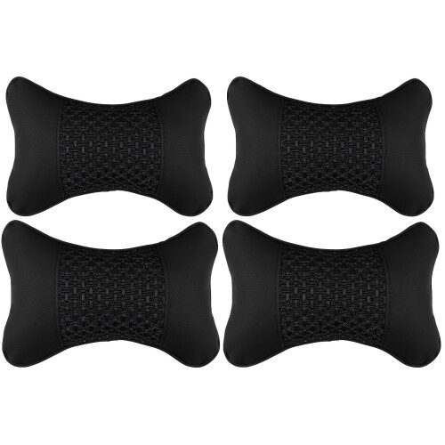 2Pairs Black Car Multifunctional Pillow Neck and Support Cushion 1