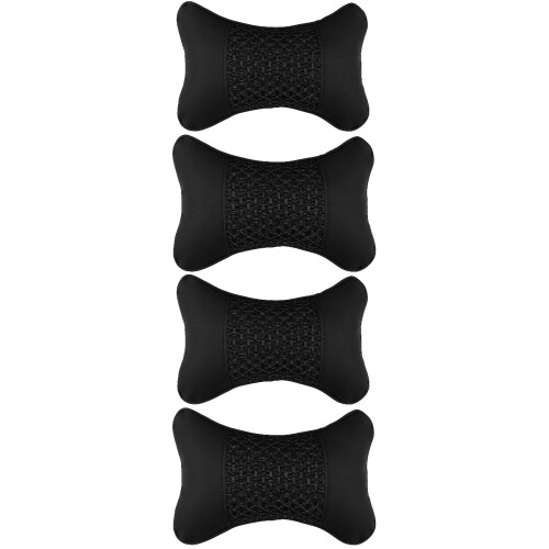 2Pairs Black Car Multifunctional Pillow Neck and Support Cushion 2