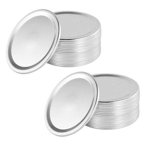 150Pcs Multipurpose Metal Jar Lids Leakproof Silver Canning Caps 2