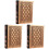 3Pcs Vintage Relief Cover PU Notebook Antique Diary Multi-Color Use 3