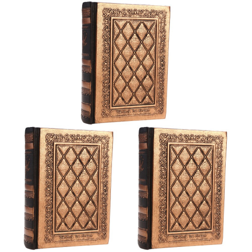 3Pcs Vintage Relief Cover PU Notebook Antique Diary Multi-Color Use 2