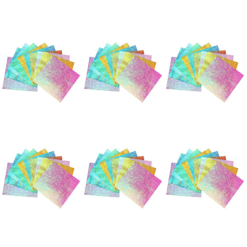 600Pièces Papier Origami Coloré Iridescent Pour 2
