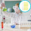 4Sets School Electrostatic Experiment Glass Stick with Silk Cloth Set 9