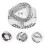 2Pièces Argent Acier Inoxydable Élégante Moderne 6