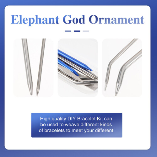 1Set Durable Blue Paracord Braiding Needle DIY Bracelet Lacing Tool 2