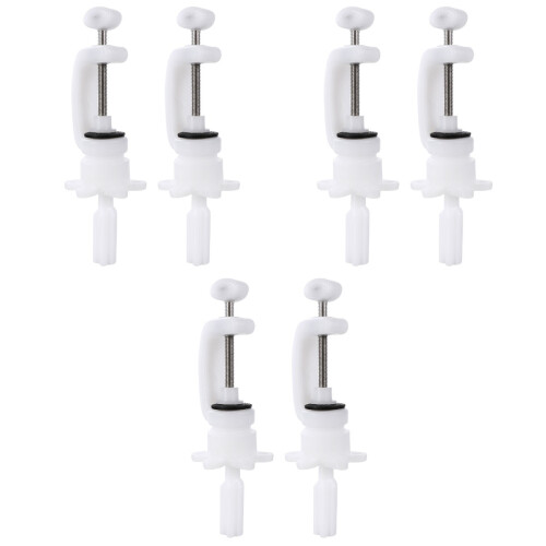 6Pcs White Mannequin Head Stand Adjustable Wig Holder for Styling 2