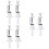 6Pcs White Mannequin Head Stand Adjustable Wig Holder for Styling 6