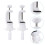 6Pcs White Mannequin Head Stand Adjustable Wig Holder for Styling 10
