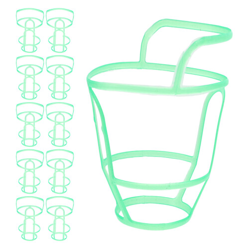 40Pcs Plastic Hospital Drip Bottle Hanging Net Covers Green 2