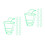 40Pcs Plastic Hospital Drip Bottle Hanging Net Covers Green 8
