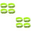 8Pièces Bandeau Vert Fluorescent Pour Sport 6