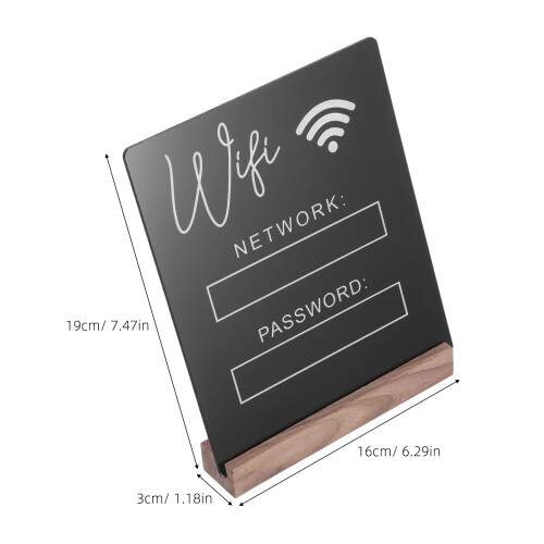 WiFi Transparent Bois Décoration 1