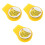 3Pièces Marqueurs De Golf Silicone Clip Chapeau Décoratif 5