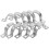 20Pcs Galvanized Pipe Clamps U-Shaped Brackets Silver for Pipe Support 2