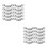 20Pcs Galvanized Pipe Clamps U-Shaped Brackets Silver for Pipe Support 8