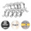20Pcs Galvanized Pipe Clamps U-Shaped Brackets Silver for Pipe Support 9