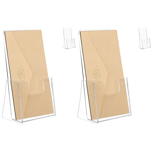 2Pièces Présentoir Transparent Multifonction Pour Brochures 2