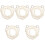 5Pièces Sac Perles Beige Métal Remplacement Pour Sac À Main 5
