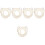5Pièces Sac Perles Beige Métal Remplacement Pour Sac À Main 6