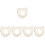 5Pièces Sac Perles Beige Métal Remplacement Pour Sac À Main 7