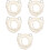 5Pièces Sac Perles Beige Métal Remplacement Pour Sac À Main 9