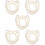 5Pièces Sac Perles Beige Métal Remplacement Pour Sac À Main 10