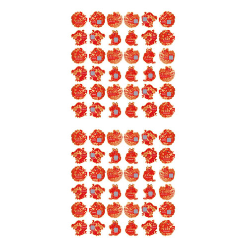 128Pièces Cartes À Gratter Papier Rouge Année Chinoise 2