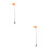 2Pcs Multi-Color Reflective Bicycle and Mobility Scooter Safety Flags 8