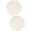 2Pcs White Rainproof Polyester Canopy Replacement for Patio Umbrella 8