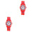 2Stk Cartoon Kinder-Armbanduhr Quarz 3