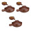 3Pièces Casserole Traditionnelle Brune Pour Cuisson Familiale 8