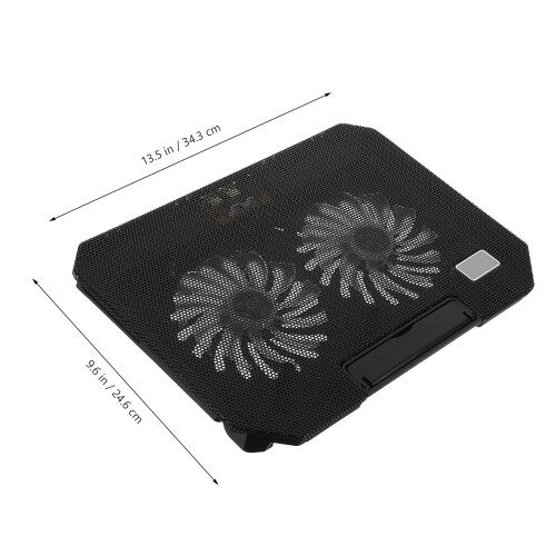 2Pièces Support Ventilateur Pour Laptop Polyvalent Et Durable Noir 1
