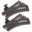 8Pièces Segments De Rails Plastique Noir Pour Circuit De Train Jouet 3