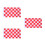 3Pcs Lightweight Polyester Checkered Flags Red White Race Event Banner 4
