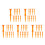 50Pièces Tees Golf Orange Pour Jeu De 4