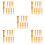 50Pièces Tees Golf Orange Pour Jeu De 6