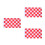3Pcs Lightweight Polyester Checkered Flags Red White Race Event Banner 8