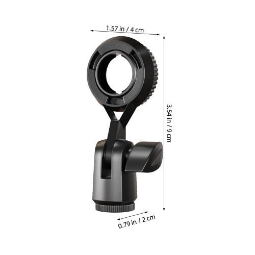 20Pcs Black Universal Microphone Clips with 270 Rotation for Home Use 1