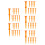 50Pièces Tees Golf Orange Pour Jeu De 7