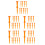 50Pièces Tees Golf Orange Pour Jeu De 8