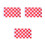 3Pcs Lightweight Polyester Checkered Flags Red White Race Event Banner 9
