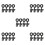 20Pcs Black Universal Microphone Clips with 270 Rotation for Home Use 9